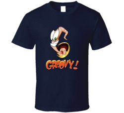 Earthworm Jim Groovy Video Game Fan T Shirt Earthworm Jim Groovy Video Game Fan T Shirt