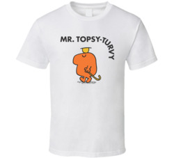 Mr Topsy Turvy Mr Men Book Character T Shirt Mr Topsy Turvy Mr Men Book Character T Shirt