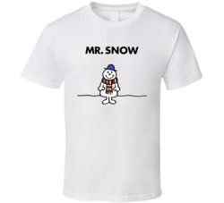 Mr Snow Mr Men Book Character T Shirt Mr Snow Mr Men Book Character T Shirt