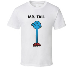 Mr Tall Mr Men Book Character T Shirt Mr Tall Mr Men Book Character T Shirt
