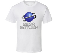 Sega Saturn Video Game System Console Fan T Shirt Sega Saturn Video Game System Console Fan T Shirt