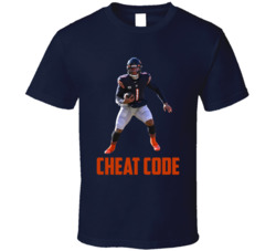 Justin Fields Cheat Code Chicago Football Fan T Shirt Justin Fields Cheat Code Chicago Football Fan T Shirt