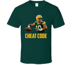 Jordan Love Cheat Code Green Bay Football Fan T Shirt Jordan Love Cheat Code Green Bay Football Fan T Shirt
