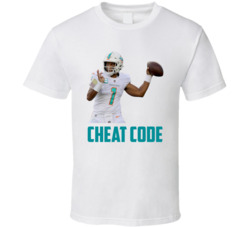 Tua Tagovailoa Cheat Code Miami Football Fan T Shirt Tua Tagovailoa Cheat Code Miami Football Fan T Shirt