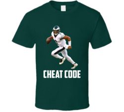 Jalen Hurts Cheat Code Philadelphia Football Fan T Shirt Jalen Hurts Cheat Code Philadelphia Football Fan T Shirt