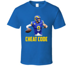 Matthew Stafford Cheat Code Los Angeles Football Fan T Shirt Matthew Stafford Cheat Code Los Angeles Football Fan T Shirt