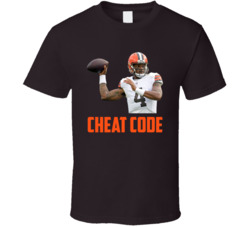 Deshaun Watson Cheat Code Cleveland Football Fan T Shirt Deshaun Watson Cheat Code Cleveland Football Fan T Shirt