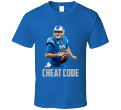 Jared Goff Cheat Code Detroit Football Fan T Shirt Jared Goff Cheat Code Detroit Football Fan T Shirt