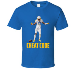 Keenan Allen Cheat Code Los Angeles Football Fan T Shirt Keenan Allen Cheat Code Los Angeles Football Fan T Shirt