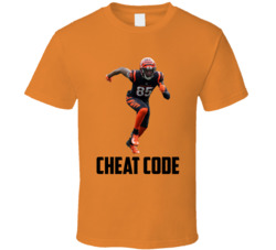 Tee Higgins Cheat Code Cincinnati Football Fan T Shirt Tee Higgins Cheat Code Cincinnati Football Fan T Shirt