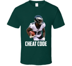 Quez Watkins Cheat Code Philadelphia Football Fan T Shirt Quez Watkins Cheat Code Philadelphia Football Fan T Shirt