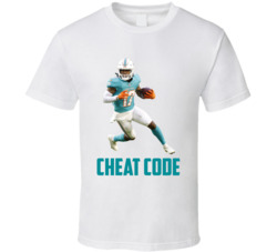 Jaylen Waddle Cheat Code Miami Football Fan T Shirt Jaylen Waddle Cheat Code Miami Football Fan T Shirt