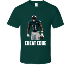Aj Brown Cheat Code Philadelphia Football Fan T Shirt Aj Brown Cheat Code Philadelphia Football Fan T Shirt