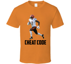 Ja'marr Chase Cheat Code Cincinnati Football Fan T Shirt Ja'marr Chase Cheat Code Cincinnati Football Fan T Shirt