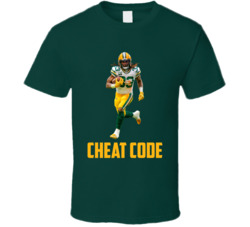 Aaron Jones Cheat Code Green Bay Football Fan T Shirt Aaron Jones Cheat Code Green Bay Football Fan T Shirt
