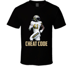 Alvin Kamara Cheat Code New Orleans Football Fan T Shirt Alvin Kamara Cheat Code New Orleans Football Fan T Shirt