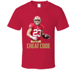 Christian Mccaffrey Cheat Code San Francisco Football Fan T Shirt Christian Mccaffrey Cheat Code San Francisco Football Fan T Shirt