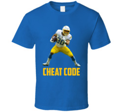 Austin Ekeler Cheat Code Los Angeles Football Fan T Shirt Austin Ekeler Cheat Code Los Angeles Football Fan T Shirt