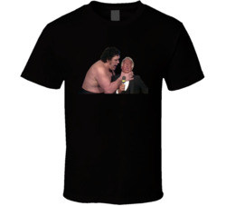 Andre The Giant Choking Bob Uecker Wrestling Fan T Shirt Andre The Giant Choking Bob Uecker Wrestling Fan T Shirt