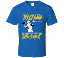 Justin Herbert Boogeyman Los Angeles Football Fan T Shirt Justin Herbert Boogeyman Los Angeles Football Fan T Shirt