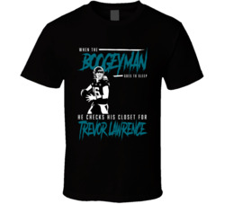 Trevor Lawrence Boogeyman Jacksonville Football Fan T Shirt Trevor Lawrence Boogeyman Jacksonville Football Fan T Shirt