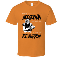 Joe Burrow Boogeyman Cincinnati Football Fan T Shirt Joe Burrow Boogeyman Cincinnati Football Fan T Shirt