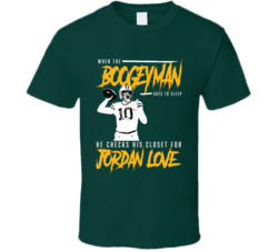 Jordan Love Boogeyman Green Bay Football Fan T Shirt Jordan Love Boogeyman Green Bay Football Fan T Shirt
