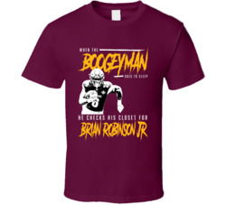 Brian Robinson Jr Boogeyman Washington Football Fan T Shirt Brian Robinson Jr Boogeyman Washington Football Fan T Shirt