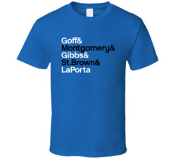 Goff Montgomery Gibbs Laporta St Brown Football Fan T Shirt Goff Montgomery Gibbs Laporta St Brown Football Fan T Shirt