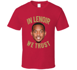 In Deommodore Lenoir We Trust Football T Shirt In Deommodore Lenoir We Trust Football T Shirt
