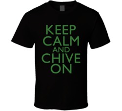 Keep Calm And Chive On Irish Green Text Funny Parody T Shirt Keep Calm And Chive On Irish Green Text Funny Parody T Shirt