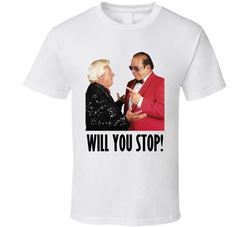 Gorilla Monsoon Bobby The Brain Heenan Will You Stop Wrestling T Shirt Gorilla Monsoon Bobby The Brain Heenan Will You Stop Wrestling T Shirt