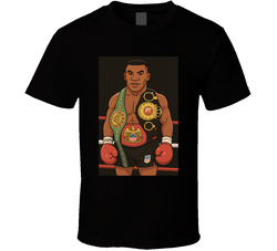 Mike Tyson Boxing Champion Belts Cartoon T Shirt
