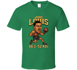 Joe Louis Caricature Boxing Record T Shirt