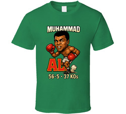 Muhammad Ali Caricature Boxing Record T Shirt Muhammad Ali Caricature Boxing Record T Shirt
