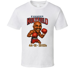 Evander Holyfield Caricature Boxing Record T Shirt Evander Holyfield Caricature Boxing Record T Shirt