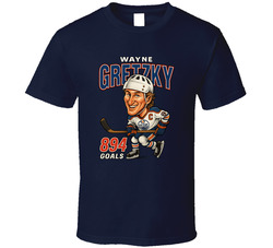 Wayne Gretzky 894 Goals Sports Caricature T Shirt Wayne Gretzky 894 Goals Sports Caricature T Shirt