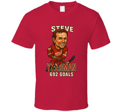 Steve Yzerman 692 Goals Sports Caricature T Shirt Steve Yzerman 692 Goals Sports Caricature T Shirt