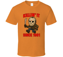 Jason Voorhees Friday The 13th Horror Movie Caricature T Shirt Jason Voorhees Friday The 13th Horror Movie Caricature T Shirt
