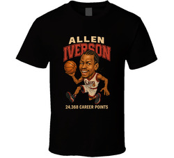 Allen Iverson Basketball Caricature T Shirt Allen Iverson Basketball Caricature T Shirt