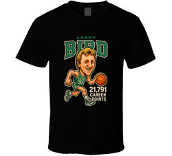 Larry Bird Basketball Caricature T Shirt Larry Bird Basketball Caricature T Shirt