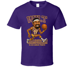 Wilt Chamberlain Basketball Caricature T Shirt Wilt Chamberlain Basketball Caricature T Shirt