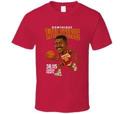 Dominique Wilkins Basketball Caricature T Shirt Dominique Wilkins Basketball Caricature T Shirt