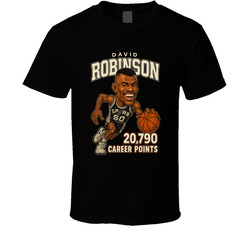 David Robinson Basketball Caricature T Shirt David Robinson Basketball Caricature T Shirt