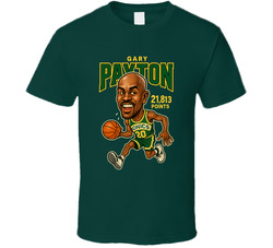 Gary Payton Basketball Caricature T Shirt Gary Payton Basketball Caricature T Shirt