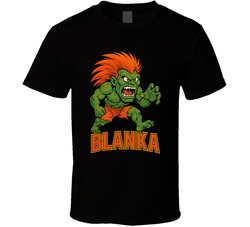 Blanka Street Fight Video Game Caricature T Shirt Blanka Street Fight Video Game Caricature T Shirt