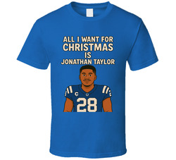 All I Want For Christmas Is Jonathan Taylor Football T Shirt All I Want For Christmas Is Jonathan Taylor Football T Shirt