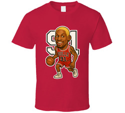 Dennis Rodman Chicago Basketball Sports Caricature T Shirt Dennis Rodman Chicago Basketball Sports Caricature T Shirt