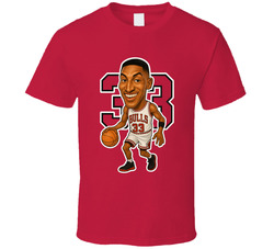 Scottie Pippin Chicago Basketball Sports Caricature T Shirt Scottie Pippin Chicago Basketball Sports Caricature T Shirt