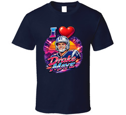 I Love Heart Drake Maye Football Fan Cool T Shirt I Love Heart Drake Maye Football Fan Cool T Shirt